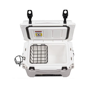 Nevera portátil Snowman Factory de 20L, aislada, para camping y actividades al aire libre, con asa antideslizante para almacenamiento y transporte de bebidas. - Product Image 5