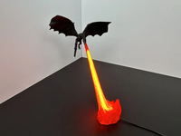 Lampe LED Dragon Souffleur de Feu Imprimée en 3D, Décoration de Bureau Fantaisie, Figurine de Collection, Cadeau, Ornement de Décoration d'Halloween