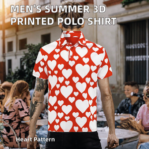 Nouvelle chemise décontractée pour homme à manches courtes, imprimée en 3D, style golf, tricotée - Product Image 2