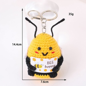Positif mignon pomme <span class=keywords><strong>de</strong></span> terre maison chambre décor Mini fait à la main en peluche ornement tricot <span class=keywords><strong>laine</strong></span> fil poupée cadeaux d'anniversaire sac pendentif - Product Image 3