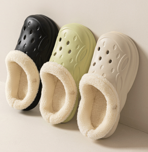 Chaussons d'hiver doublés de coton DIY pour femmes et hommes, respirants, à double usage, chaussures de couple, <span class=keywords><strong>sabots</strong></span> en EVA, chaussures à trous - Product Image 3