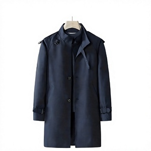 Trench-coat pour homme imperméable, réversible, respirant, écologique, 100% polyester, séchage rapide |   Manteau long décontracté pour homme, automne - Product Image 4