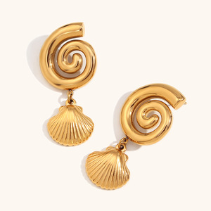 ML fábrica al <span class=keywords><strong>por</strong></span> <span class=keywords><strong>mayor</strong></span> accesorios elegantes <span class=keywords><strong>de</strong></span> acero inoxidable chapado en <span class=keywords><strong>oro</strong></span> <span class=keywords><strong>de</strong></span> <span class=keywords><strong>18</strong></span> quilates pendientes océano joyería <span class=keywords><strong>de</strong></span> moda - Product Image 3