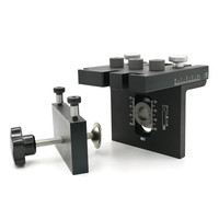 Kit de gabarit pour le travail du bois 3 en 1 avec pince de positionnement Guide de perçage réglable Localisateur d'outils de menuiserie