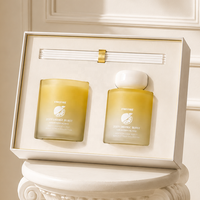 Coffrets de bougies personnalisables à faible MOQ avec logo, idéaux pour les cadeaux d'affaires et les coffrets cadeaux d'aromathérapie sans flamme
