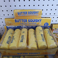 Jouet Squishy Halloween en forme de beurre, doux, à remontée lente, anti-stress, à presser, pour fête de la Toussaint