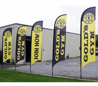 Nuoxin personnalisé grand volant plage drapeau magasin bannière signe affichage promotionnel géant Pizza publicité drapeau avec pôle Kit