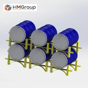 Estante de Almacenamiento Seguro para Almacén, de Acero Metálico Soldado, Apilable y Estable, para Barriles de Agua, Diésel y Gasolina - Product Image 6