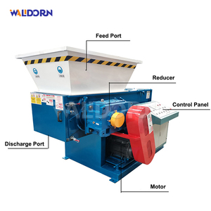 Trituradora de corte de caucho para neumáticos de alto rendimiento, trituradora de un solo eje para granulación de materiales de desecho - Product Image 2