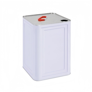 Seau métallique carré FURUN résistant aux produits chimiques, 20 L (5 gallons), avec poignée rouge, pour lubrifiant, peinture, colle, solvant, aérosol, recyclé - Product Image 1