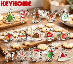 <span class=keywords><strong>Emporte</strong></span>-pièce de Noël en acier inoxydable de qualité alimentaire, forme flocon de neige, compatible lave-vaisselle, avec logo personnalisé, outil de pâtisserie pour les fêtes de Noël - Product Image 1