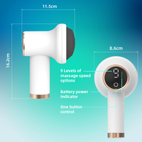 Pistola de Masaje de Percusión Portátil con Pantalla Táctil LCD, 9 Niveles de Velocidad para Moldear el Cuerpo, Reducir Grasa y Aliviar el Dolor en Casa u Oficina