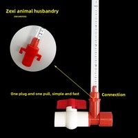 Kit de régulation de pression pour ligne d'abreuvement avicole avec tube de niveau d'eau et valve de purge d'air pour l'abreuvement par pipette des poulets et cailles en élevage
