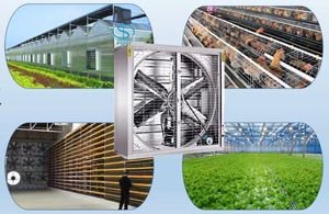 Treo Tường Công Nghiệp Quạt Thông Gió Cho Ngôi Nhà Màu Xanh Lá Cây 1.5 HP Nhà Kính Quạt Thông Gió 36 Inch Áp Lực Tiêu Cực Gia Cầm Nhà - Product Image 6