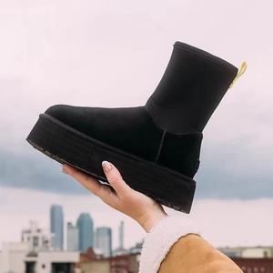 Bottes d'hiver classiques en satin et daim avec fourrure pour femme 2026 – Conception sportive décontractée pour intérieur et extérieur, semelle intérieure de haute qualité – Vente en gros - Product Image 5