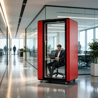 Cabine insonorisée mobile pour 1-2 personnes, réduction du bruit acoustique, espace de travail silencieux, espace de conversation au bureau, espace de concentration