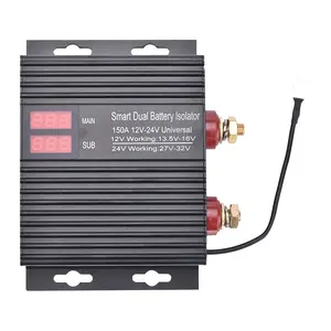 Isolateur de batterie 250 ampères universel 12V-24V VSR relais sensible à la tension Kit d'isolateur de batterie double Intelligent pour voiture camion RV