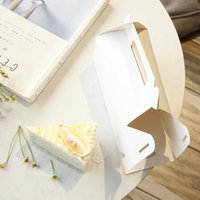 Boîte à pâtisserie personnalisée, écologique, recyclable, jetable, imperméable, portable, avec poignée, emballage pour pâtisserie, boîte à mousse, boîte à tarte, boîte alimentaire