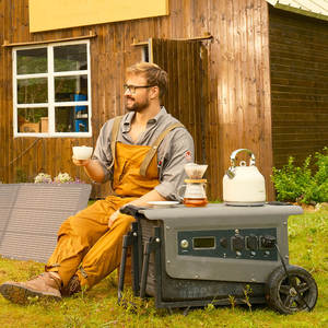 แหล่งจ่ายไฟฟ้า Lifepo4 3kw อุตสาหกรรมแบบพกพา 3000w เครื่องกำเนิดพลังงานแสงอาทิตย์กันน้ำ 3600w สถานีไฟฟ้าพกพาคุณภาพสูง - Product Image 6