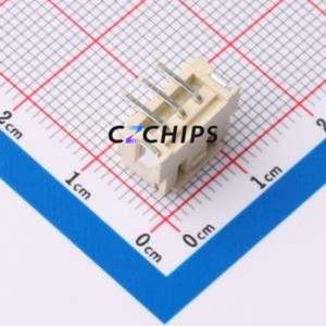 ZX-HA2.54-3PLT Wire-to-Board Pin Header SMD,P=2.54mm Connector 1x3P 2.5mm Vertical Mount XHB - Product Image 2