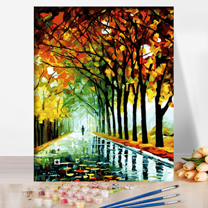 Pittura con i numeri paesaggio naturale pittura a olio con i numeri <span class=keywords><strong>per</strong></span> <span class=keywords><strong>adulti</strong></span> disegno su tela autunno dipinto a mano decorazioni <span class=keywords><strong>per</strong></span> la casa regali - Product Image 1