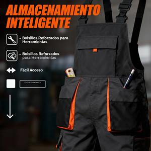 Combinaison de travail Ripstop pour mécanicien, combinaison de travail FR avec poches à outils - Product Image 5