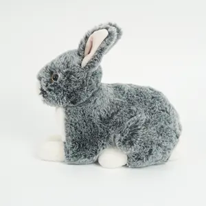 Vente en gros personnalisé Pâques réaliste lapin lapin peluche réaliste grande Pâques cadeaux en peluche