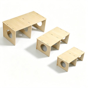 Casa de Madera para Hámster, Tamaños Pequeño, Mediano y Grande, Muebles para Mascotas, Decoración de Jaula, Área de Descanso, Tiempo de Juego - Product Image 2