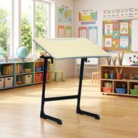 Meubles de classe scolaire modernes, bureau de peinture individuel pour étudiant, table réglable en hauteur en MDF pour appartement, chambre à coucher, salon