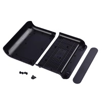 Boîtier de bureau rectangulaire en plastique ABS à coins arrondis, noir, pour équipement de test, boîtier de contrôleur électronique