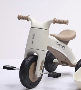 Tricycle en plastique pour enfants à 3 roues avec remorque de rangement amovible, musique intégrée, vélo pour tout-petits de 6 mois à 6 ans - Product Image 4