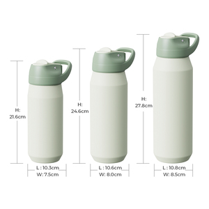 Bottiglia Termica Sportiva in Acciaio Inox da 750ml (18 oz) con Coperchio Scorrevole in Silicone, Isolamento Sottovuoto e Manico - Product Image 3