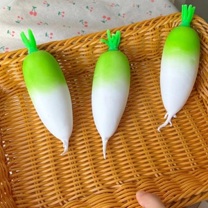 High Quality TPR Simulated Vegetable White Carrot Squishy Stick Stretchy Decompression Sensory <b>Squeeze</b> Toy for Kids and Adults - Product Image 5