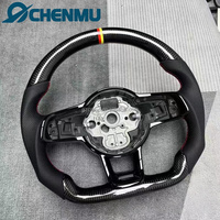 Volant en cuir et fibre de carbone personnalisé pour VW Volkswagen Golf Passat B8 R Polo MK5 6 7 MK6 7 7.5 GTI GTD GTE Golf 5 6 7