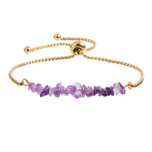 Pulsera Unisex con Dijes de Cristal y Diamantes de Imitación, Diseño Geométrico Bohemio, con Cadena Deslizante de Aleación de Cobre - Product Image 1