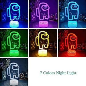 Mesa de café decoración del Led Sensor lámpara entre nosotros la noche de juego de luz de neón 7 cambio de Color 3D Luz - Product Image 3