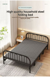 Plate-forme de meubles de style nordique de vente chaude personnalisée populaire cadre de <span class=keywords><strong>lit</strong></span> en métal forgé noir lron - Product Image 2