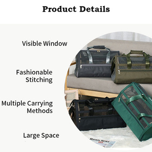 Lüks çok fonksiyonlu nefes havayolu taşınabilir seyahat Oxford kedi yavru Pet taşıyıcılar köpek taşıma çantaları - Product Image 4