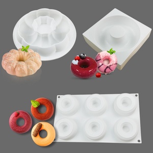 8 Cavity Silicone Donut Cake Mold Baking Pan Non Stick Easy Release Baking <b>Tool</b> - Product Image 4