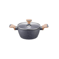 Lot de 9 ustensiles de cuisine en aluminium moulé sous pression, revêtement marbre antiadhésif, casseroles et poêles avec logo personnalisé