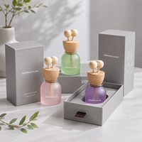 Diffuseur de parfum pour voiture personnalisable avec logo, 10 ml, à clipser, flacon en verre vide avec bâtonnets en bois