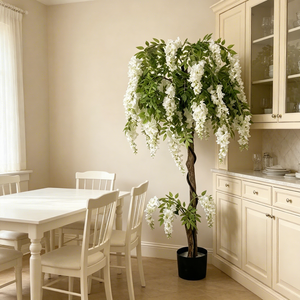 Nouvelle Conception <span class=keywords><strong>de</strong></span> Fleurs <span class=keywords><strong>de</strong></span> Glycine Artificielles Réalistes en Soie pour la Décoration <span class=keywords><strong>de</strong></span> la Maison, des Mariages, des Fêtes, des Jardins, des Arbres <span class=keywords><strong>de</strong></span> Noël, et pour la Fête des Mères - Product Image 2