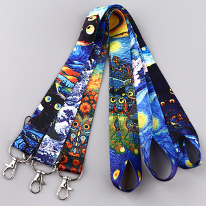 Nuevo Cordón para Tarjetas con Diseño de la Noche Estrellada de Van Gogh y Búho, Correa Creativa para Colgar con Porta Identificación - Product Image 4