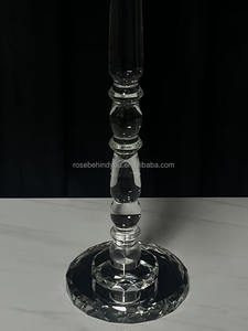 Usine en gros <span class=keywords><strong>pas</strong></span> <span class=keywords><strong>cher</strong></span> 3 pièces ensemble clair cristal ombre <span class=keywords><strong>bougeoir</strong></span> pour centres de table de mariage - Product Image 6