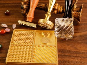 Offerta Logo personalizzato Design ghiaccio stampato in ottone ananas inciso maniglia timbro adatto per caffetterie e bar - Product Image 5