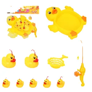 HY Toys new children's fishing duck set toys boy and girl baby brain bath splashing play cartoon happy family
