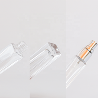 Flacon Carré en Verre Vide 5ml 10ml 15ml pour Parfum Huiles Essentielles, Vaporisateur Atomiseur avec Bouchon Brillant Or Argent