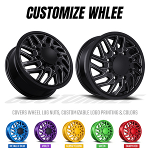 Rines SPEED MEGA de aleación negra para camionetas y SUV 26x12J 26x14J, rines de repuesto con cara mecanizada - Product Image 3