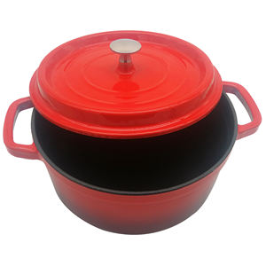 Cocotte/Four à potée en fonte émaillée antiadhésive ronde ou ovale pour la cuisson - Product Image 5