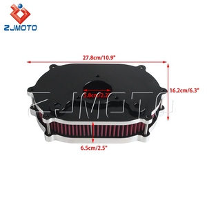 Filtro de Aire para Motocicleta Harley Road King 2008-2016 <span class=keywords><strong>Dyna</strong></span> FXDLS 2017, Diseño de Filtro Masivo, Respiradores Ocultos - Product Image 5